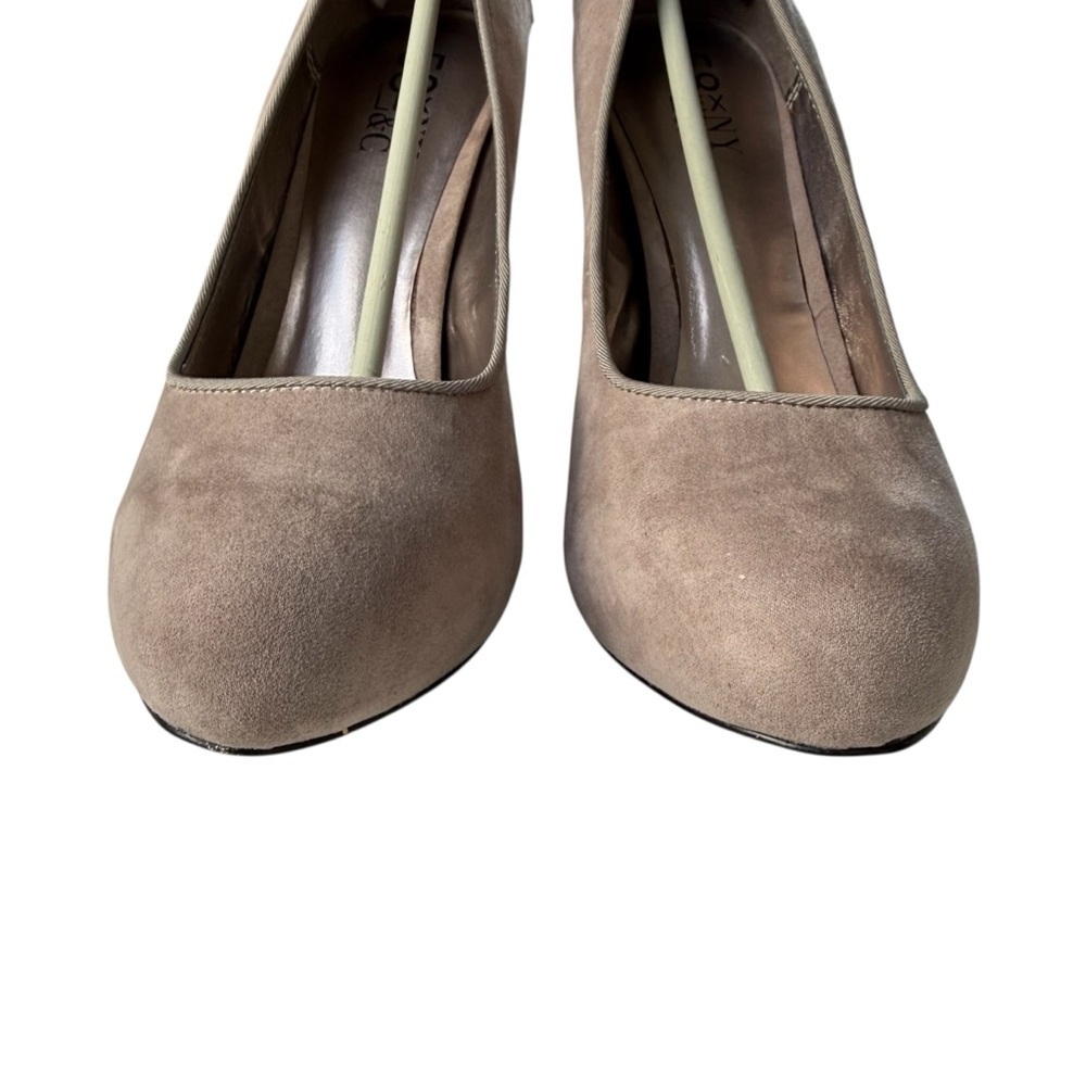 New York and Company Taupe Suede Lace Back Cushioned Pumps High Heels Womens 9 - Picture 7 of 16